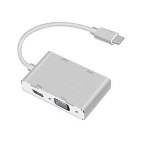 Alfais 4498 USB 3.1 Type-C To HDMI / VGA / DVI / USB 3.0 Dönüştürücü Adaptör