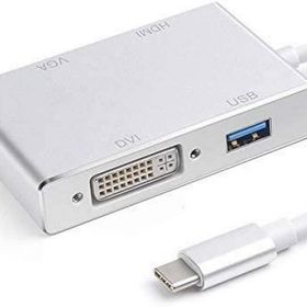 Alfais 4498 USB 3.1 Type-C To HDMI / VGA / DVI / USB 3.0 Dönüştürücü Adaptör