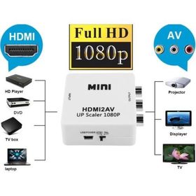 Alfais 4552 HDMI To RCA AV 1080P Destekli Çevirici Dönüştürücü Adaptör