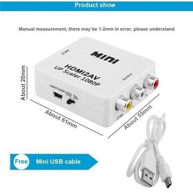 Alfais 4552 HDMI To RCA AV 1080P Destekli Çevirici Dönüştürücü Adaptör