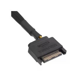 Alfais 4598 Sata Power To Fan Çevirici 4 Port Y Pin PWM Çoklayıcı Splitter Fan Kablosu