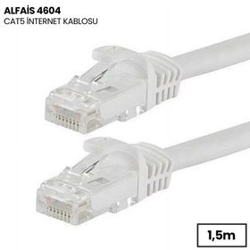 Alfais 4604 Cat5 Cat5e Ethernet Patch 1.5 m İnternet Modem Adsl Kablosu