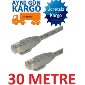 Alfais 4607 Cat5 Cat5e Ethernet Patch 30 m İnternet Modem Adsl Kablosu