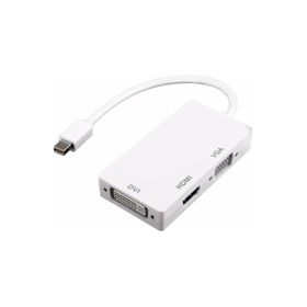 Alfais 4639 Thunderbolt Display Mini Displayport HDMI VGA DVI Port Kablo Çevirici Dönüştürücü Adaptör