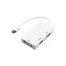 Alfais 4639 Thunderbolt Display Mini Displayport HDMI VGA DVI Port Kablo Çevirici Dönüştürücü Adaptör