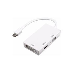Alfais 4639 Thunderbolt Display Mini Displayport HDMI VGA DVI Port Kablo Çevirici Dönüştürücü Adaptör
