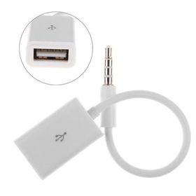 Alfais 4655 USB To Aux Kablo Stereo Dişi Ses 3.5 mm MP3 Player Telefon Otg Kulaklık
