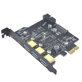 Alfais 4721 PCi-E Express USB 3.0 Type-C 3.2 Çoklayıcı Riser Kart