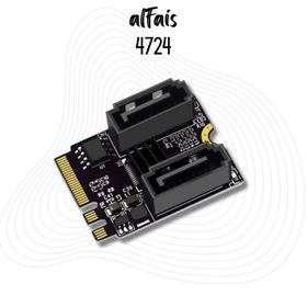 Alfais 4724 M.2 Key A+E to SATA 3.0 Expansion WiFi Port Çevirici Çoklayıcı Adaptör
