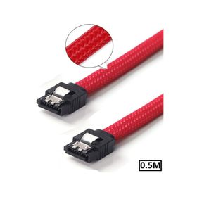 Alfais 4738 Naylon Örgü Hasır Kaplama Sata3 7 Pin 6gbs SSD HDD Data Veri Kablosu