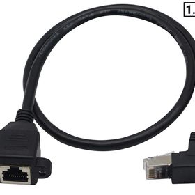 Alfais 4777 1.5 mt RJ45 Dişi Erkek Uzatma Dirsek 90 Derece Panel Tipi Cat6 Montaj Kablosu