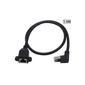 Alfais 4777 1.5 mt RJ45 Dişi Erkek Uzatma Dirsek 90 Derece Panel Tipi Cat6 Montaj Kablosu