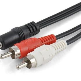 Alfais 4823 3.5 mm Stereo To 2RCA Tos 40 cm Çevirici Dönüştürücü Adaptör Kablosu