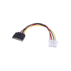 Alfais 4843 20 cm Sata Kasa HDD Dişi Erkek 4 Pin Power Molex Güç Kablosu