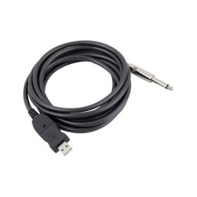Alfais 4844 6.3 mm Jack to Çevirici Usb Gitar Adaptör Kablosu