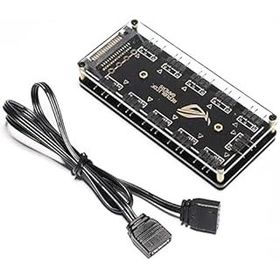 Alfais 4847 3 Pin 11 Port 5V SATA Power Güç Fan Çoklayıcı Şerit ARGB RGB Led HUB Splitter Kablo