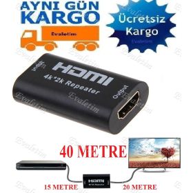 Alfais 4868 HDMI Dişi Dişi Uzatıcı Repeater 4K 40 m Adaptör