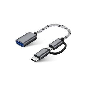 Alfais 4901 USB 3.0 OTG To Type-C Micro USB Data Şarj Çevirici Dönüştürücü Adaptör