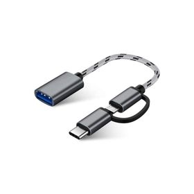 Alfais 4901 USB 3.0 OTG To Type-C Micro USB Data Şarj Çevirici Dönüştürücü Adaptör