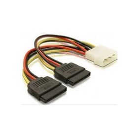 Alfais 4929 Ikili Çift Sata Power 4 Pin Güç Kablosu