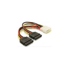 Alfais 4929 Ikili Çift Sata Power 4 Pin Güç Kablosu