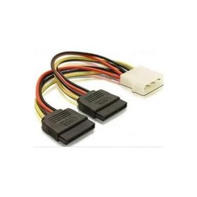 Alfais 4929 Ikili Çift Sata Power 4 Pin Güç Kablosu