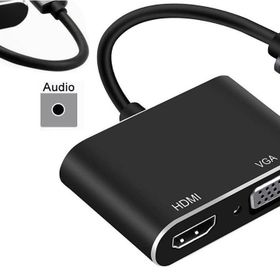 Alfais 4933 USB 3.0 To HDMI VGA 3.5 mm 1080P Monitör Genişletici Çevirici Dönüştürücü Adaptör