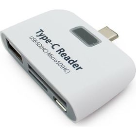 Alfais 4941 Type C USB 3.1 Kart Okuyucu Micro USB SD Card Reader Çevirici