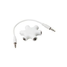 Alfais 4948 3.5 mm 5 Port Kalın Uç Stereo Kulaklık Çoklayıcı Çoğaltıcı