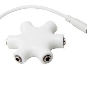 Alfais 4948 3.5 mm 5 Port Kalın Uç Stereo Kulaklık Çoklayıcı Çoğaltıcı