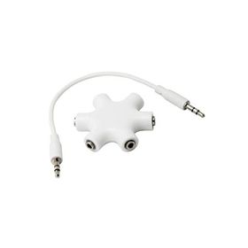 Alfais 4948 3.5 mm 5 Port Kalın Uç Stereo Kulaklık Çoklayıcı Çoğaltıcı