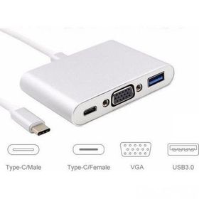 Alfais 4961 USB 3.1 Type C to Vga USB 3.0 Çevirici Dönüştürücü Adaptör Kablosu