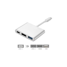 Alfais 4962 USB 3.1 Type C to HDMI USB 3.0 Dönüştürücü Adaptör Kablosu