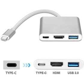 Alfais 4962 USB 3.1 Type C to HDMI USB 3.0 Dönüştürücü Adaptör Kablosu