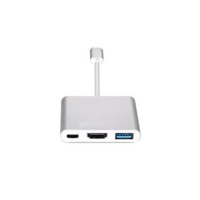 Alfais 4962 USB 3.1 Type C to HDMI USB 3.0 Dönüştürücü Adaptör Kablosu