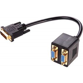 Alfais 4972 DVI to 2X VGA Çevirici Çoklayıcı Splitter Kablosu