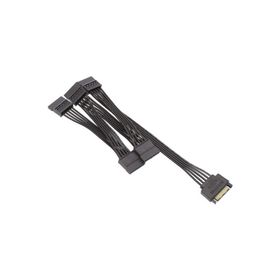 Alfais 4977 Molex Sata To 5x Power 15 Pin Hard Disk HDD Güç Çoklayıcı Kablo