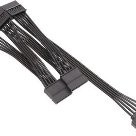 Alfais 4977 Molex Sata To 5x Power 15 Pin Hard Disk HDD Güç Çoklayıcı Kablo