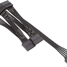 Alfais 4977 Molex Sata To 5x Power 15 Pin Hard Disk HDD Güç Çoklayıcı Kablo
