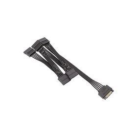 Alfais 4977 Molex Sata To 5x Power 15 Pin Hard Disk HDD Güç Çoklayıcı Kablo