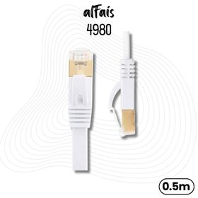 Alfais 4980 0.5 m 10GBPS 600 mhz Cat7 Ethernet RJ45 Modem Internet Kablosu