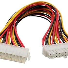 Alfais 4983 Kasaiçi PSU ATX 24 Pin Power Uzatma Kablo Supply Dişi Erkek Kablo Ek Uzatıcı