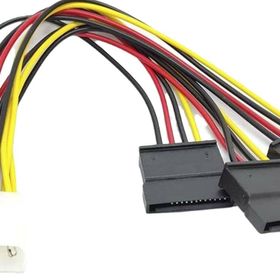 Alfais 4985 3 Port IDE Molex Sata Power HDD 4 Pin Kasa İçi Güç Kablosu