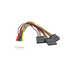 Alfais 4985 3 Port IDE Molex Sata Power HDD 4 Pin Kasa İçi Güç Kablosu