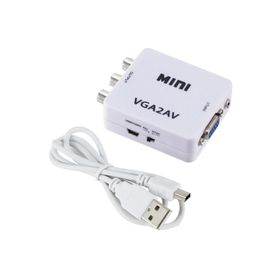 Alfais 5004 VGA To Av 3 RCA 1080P Video 3.5 mm Destekli Çevirici Dönüştürücü Adaptör