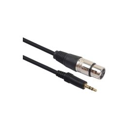 Alfais 5032 Xlr Mikrofon 3.5 mm Çevirici Adaptör Dönüştürücü 3 Pin Dişi Ses Kablosu