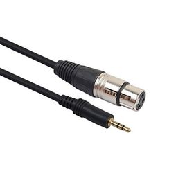 Alfais 5032 Xlr Mikrofon 3.5 mm Çevirici Adaptör Dönüştürücü 3 Pin Dişi Ses Kablosu
