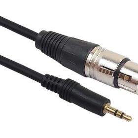 Alfais 5032 Xlr Mikrofon 3.5 mm Çevirici Adaptör Dönüştürücü 3 Pin Dişi Ses Kablosu