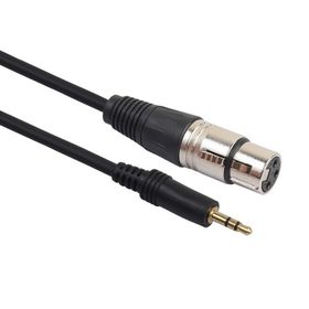 Alfais 5032 Xlr Mikrofon 3.5 mm Çevirici Adaptör Dönüştürücü 3 Pin Dişi Ses Kablosu