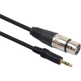 Alfais 5032 Xlr Mikrofon 3.5 mm Çevirici Adaptör Dönüştürücü 3 Pin Dişi Ses Kablosu